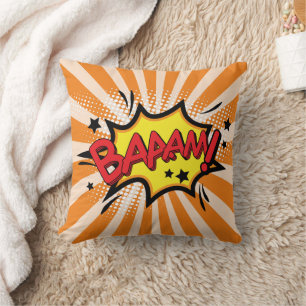 Superhero Comic Book Bam Cartoon Cushion