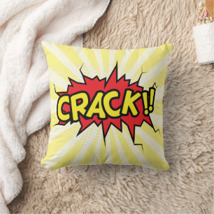 Superhero Comic Book Crack Cartoon Cushion