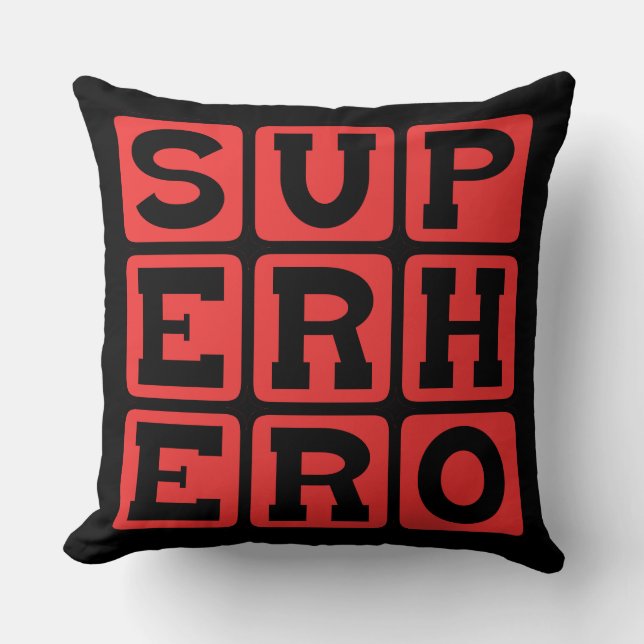 Superhero, Comic Book Protagonist Cushion (Front)