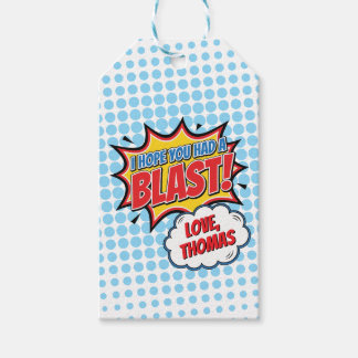 Superhero Comic Book Thank You Favour Tag