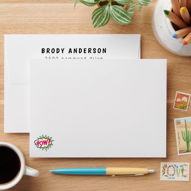 Superhero Comic Book Theme Envelope (Desk)