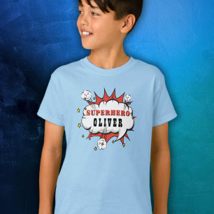 Superhero Comic Boy Birthday Party Guest of Honour T-Shirt