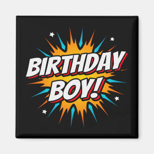 Superhero Comics Birthday Party - Birthday Boy Magnet