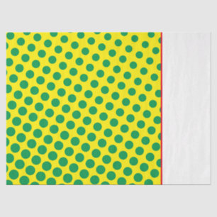 Superhero Comics Green Yellow Dots Fun Kids Tissue Paper