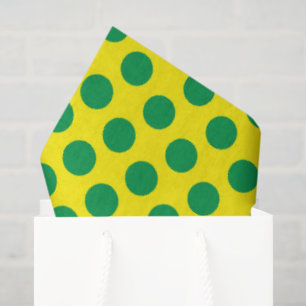 Superhero Comics Green Yellow Dots Fun Kids Tissue Paper