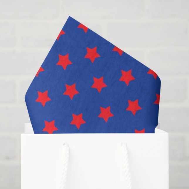 Superhero Comics Stars Red Blue Superstar Kids Tissue Paper (Gift Bag)