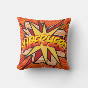 SUPERHERO Cool Modern Fun Comic Book Cushion