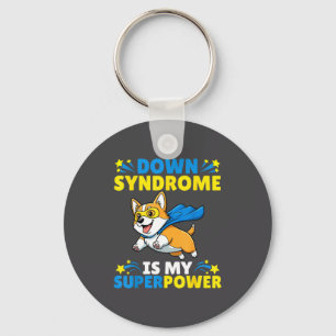 Superhero Corgi Dog Down Syndrome Is My Superwer A Key Ring
