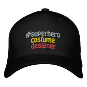Superhero Costume Designer #hashtag Hashtag Embroidered Hat
