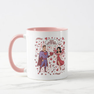 Superhero Couple Valentine Mug