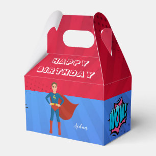 Superhero Custom Photo Birthday Cake Favour Box