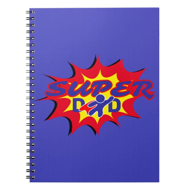 Superhero dad father's day comic notebook (Front)