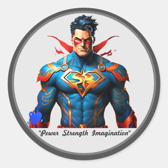 "Superhero Design Studio" Classic Round Sticker (Front)
