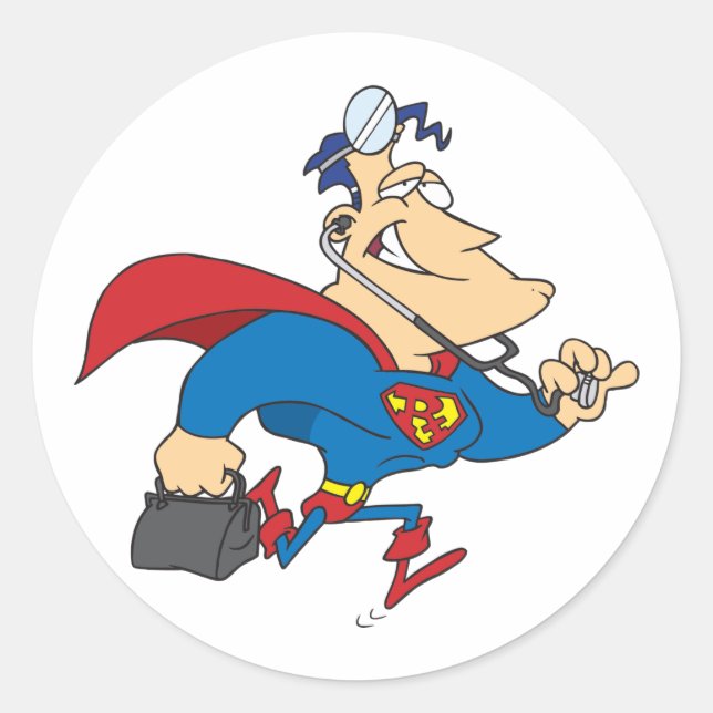Superhero Doctor Stickers (Front)