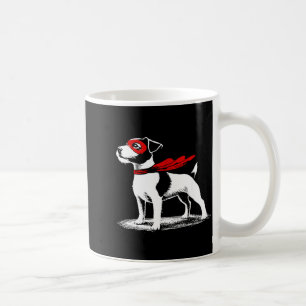 Superhero Dog Cape Illustration Funny Loyal Pet He Coffee Mug
