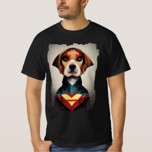 Superhero Dog Portrait   Beagle T-Shirt