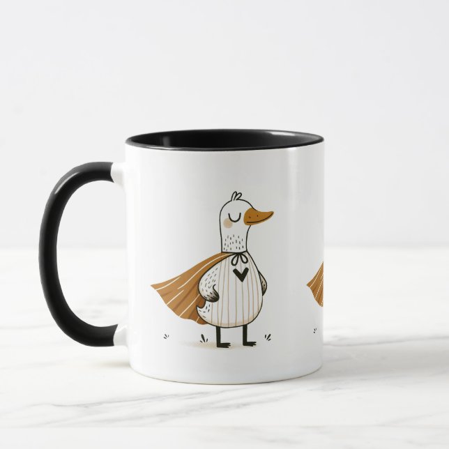 Superhero Duck in Costume Mug (Left)