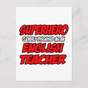 Superhero...English Teacher Postcard