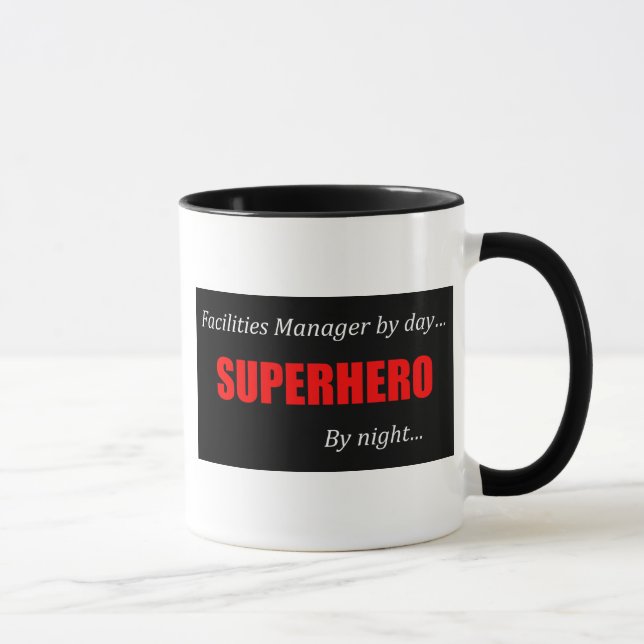 Superhero Facilities Manager Mug (Right)