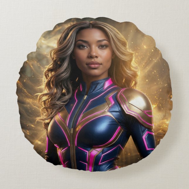 SUPERHERO - FANTASY SCI-FI ROUND CUSHION (Front)