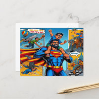 Superhero Fathers comic book-style