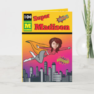 Superhero Female Birthday Invitation