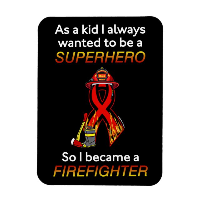 SUPERHERO...Firefighter Magnet (Vertical)