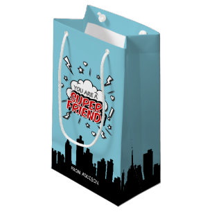 Superhero Friend Comic Valentine Gift Bag