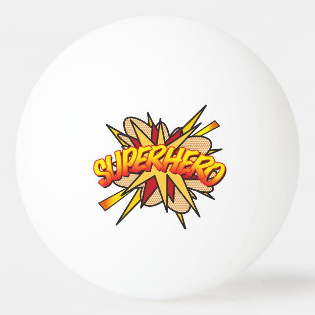 Superhero Funny Cool Modern Comic Book Ping Pong Ball (Front)