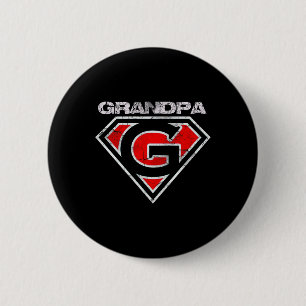 Superhero Funny Gift Fathers Day Shirt  6 Cm Round Badge