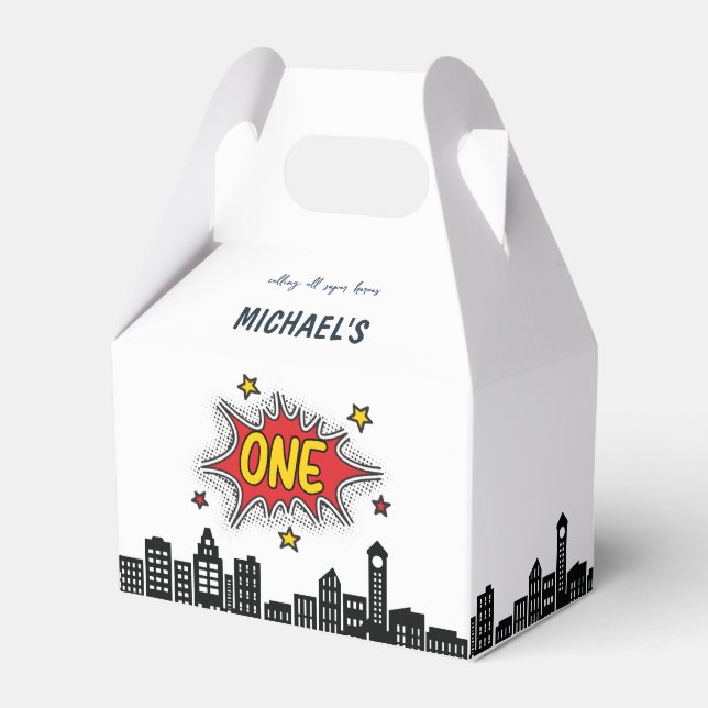 Superhero Gable Favour Box (Front Side)