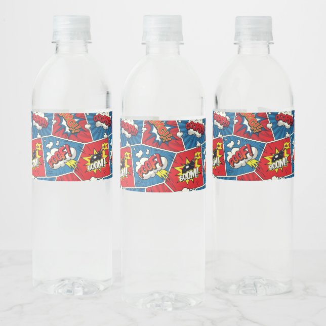 Superhero/Gamer Party Water Bottle Lable Label (Bottles)