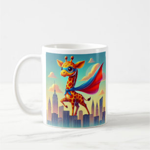 Superhero Giraffe Customisable Coffee Mug