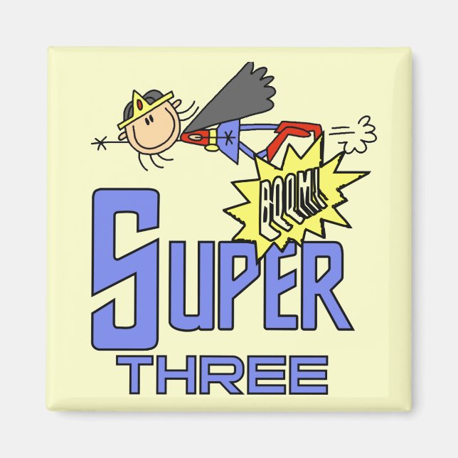 Superhero Girl 3rd Birthday Tshirts and Gifts Magnet (Front)