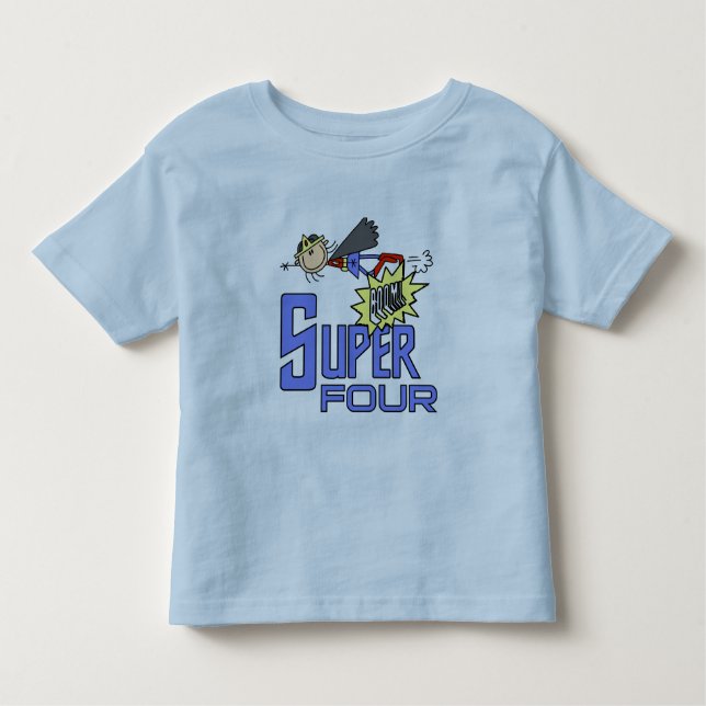 Superhero Girl 4th Birthday Tshirts and Gifts (Front)