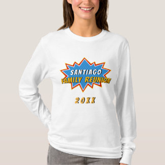 Superhero Gold Red Blue Name Funny Family Reunion T-Shirt