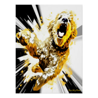 Superhero Goldendoodle Dog 01 - Ignacio judge Poster