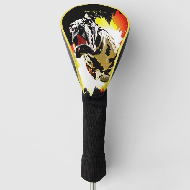 Superhero Great Dane Dog 01 - Ignacio judge Golf Head Cover (Front)