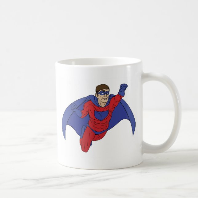 Superhero Illustration Coffee Mug (Right)