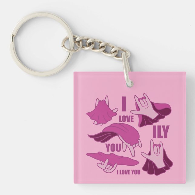 Superhero ILY - ASL Design Key Ring (Front)