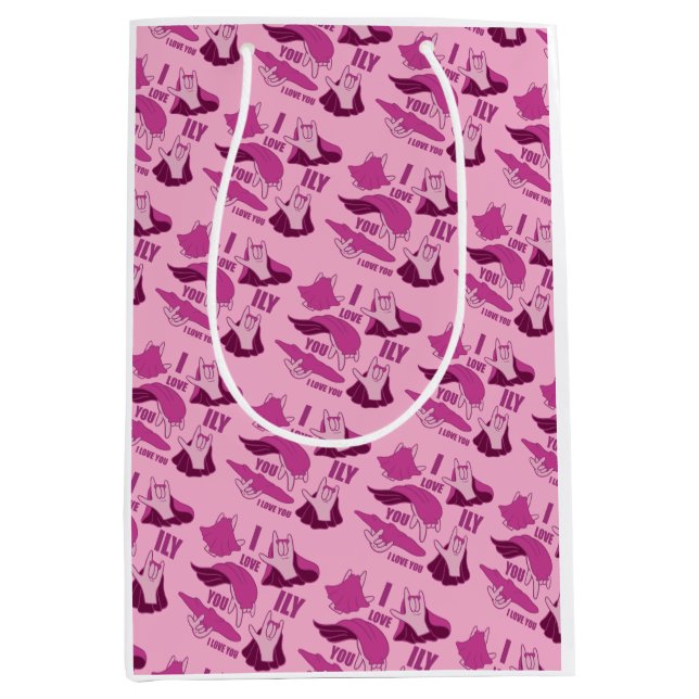 Superhero ILY - ASL Design Medium Gift Bag (Front)
