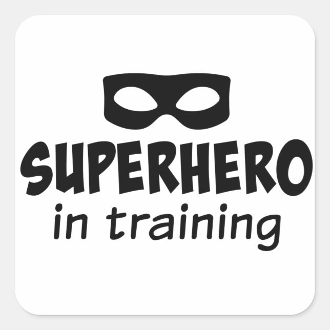 Superhero in Training Square Sticker (Front)
