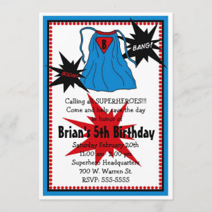 Superhero Invitations
