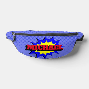 Superhero Kids Comic Book Personalised Name Bum Bags