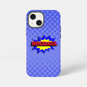 Superhero Kids Comic Book Personalised Name iPhone 13 Mini Case