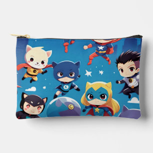 Superhero kids flying high accessory pouch