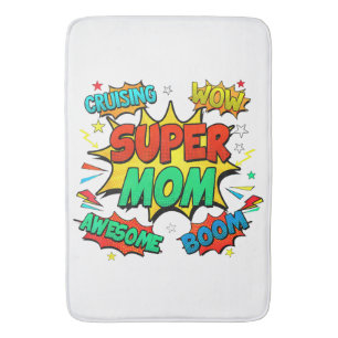 Superhero Mum For Women Bath Mat