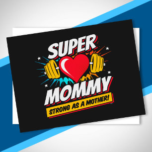 Superhero Mum - Strong As A Mother - Super Mummy Postcard