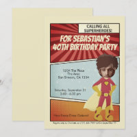 Superhero Old Comic Novelty Birthday Party