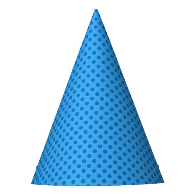 Superhero Party Hat - Blue Dot (Front)